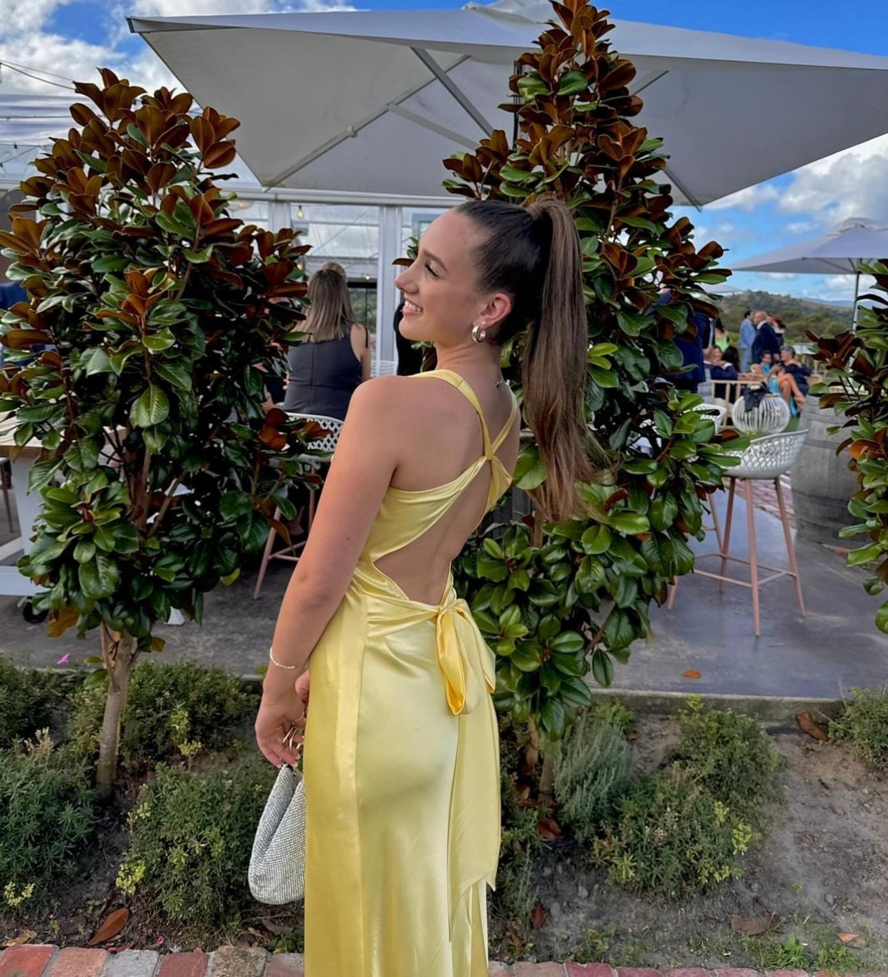 Yellow Backless Maxi