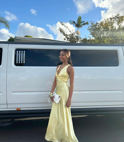 Yellow Backless Maxi