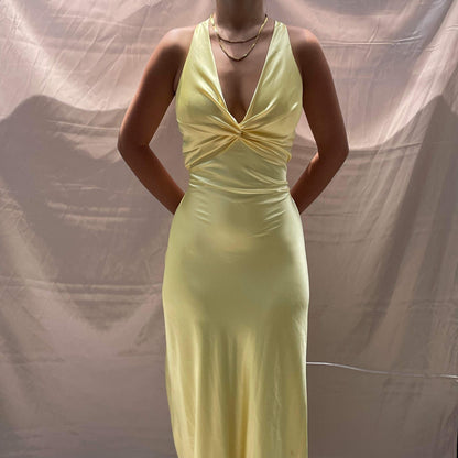 Yellow Backless Maxi