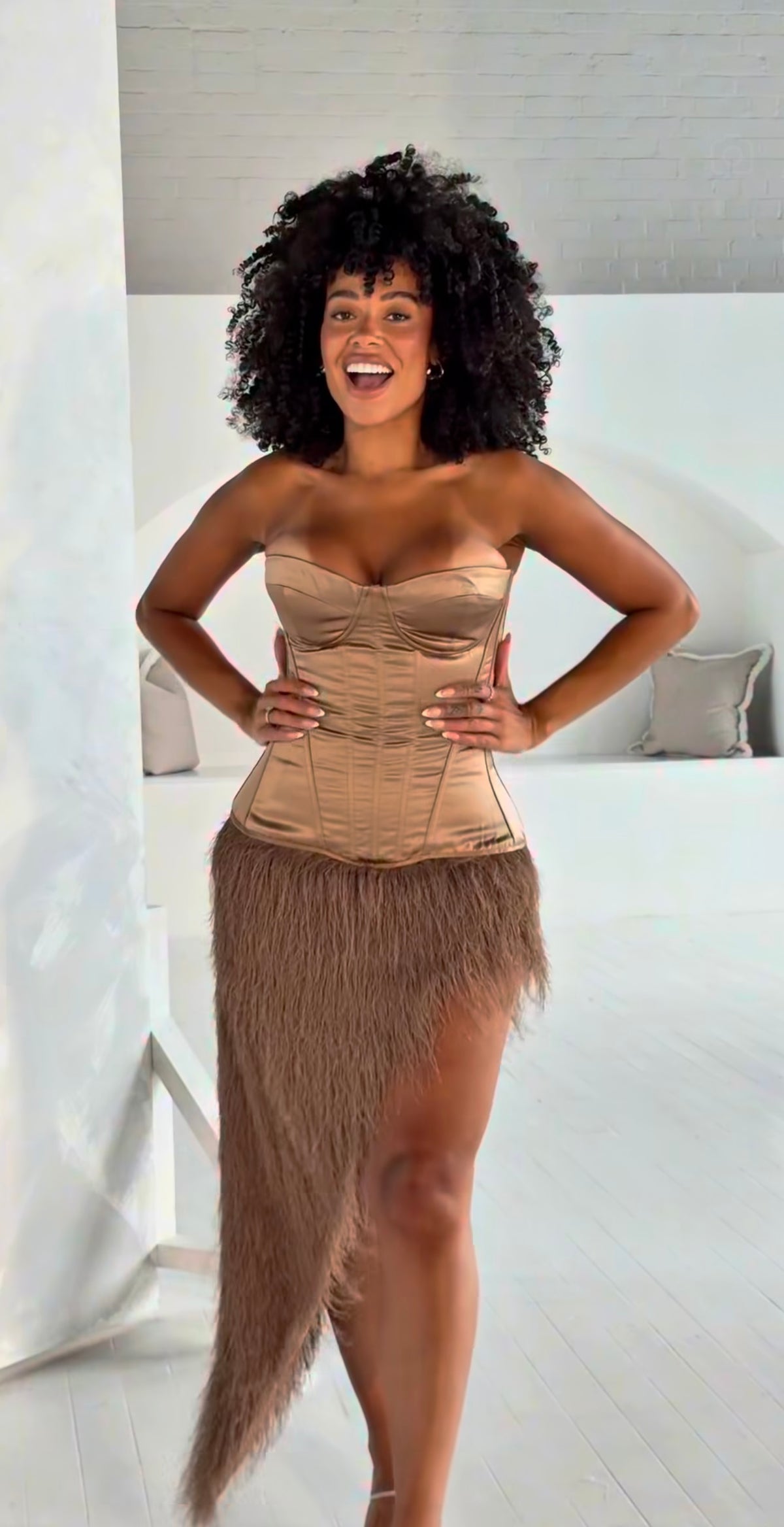 Sasha Satin Corset & Mila Skirt