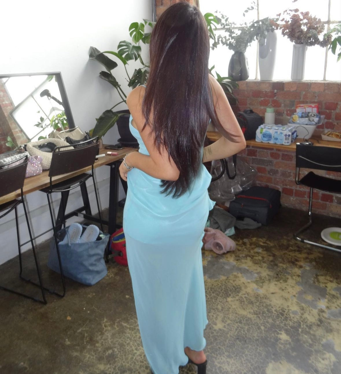 Blue Assymetrical Maxi