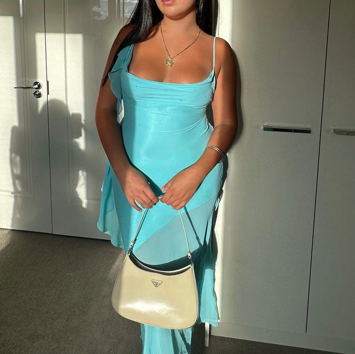 Blue Assymetrical Maxi